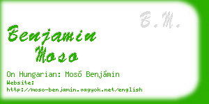 benjamin moso business card