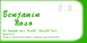 benjamin moso business card